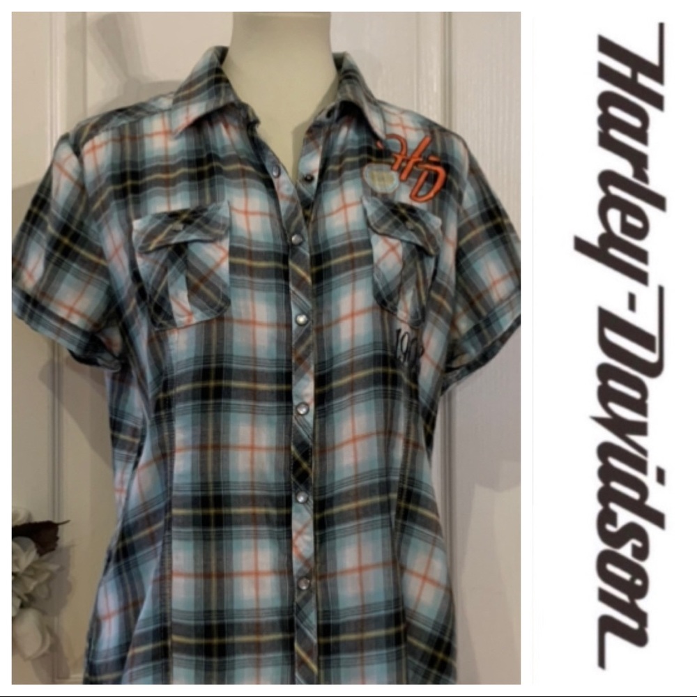 NWOT Harley Davidson Embroidered Short Sleeve Top